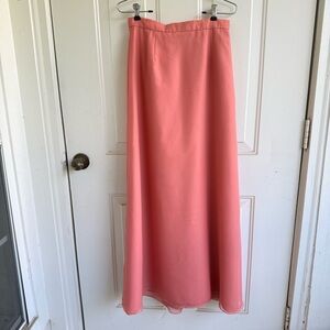 VTG Mori Lee by Madeline Gardner Coral Chiffon Formal Maxi Skirt Size 9/10